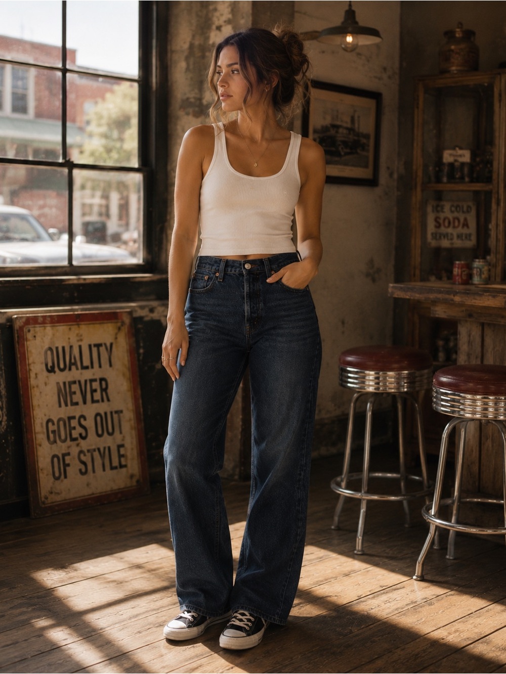 LEVI’S PREMIUM‎ Women’s Jeans 28 WEDGIE Button Fly Vintage Style Straight 22861